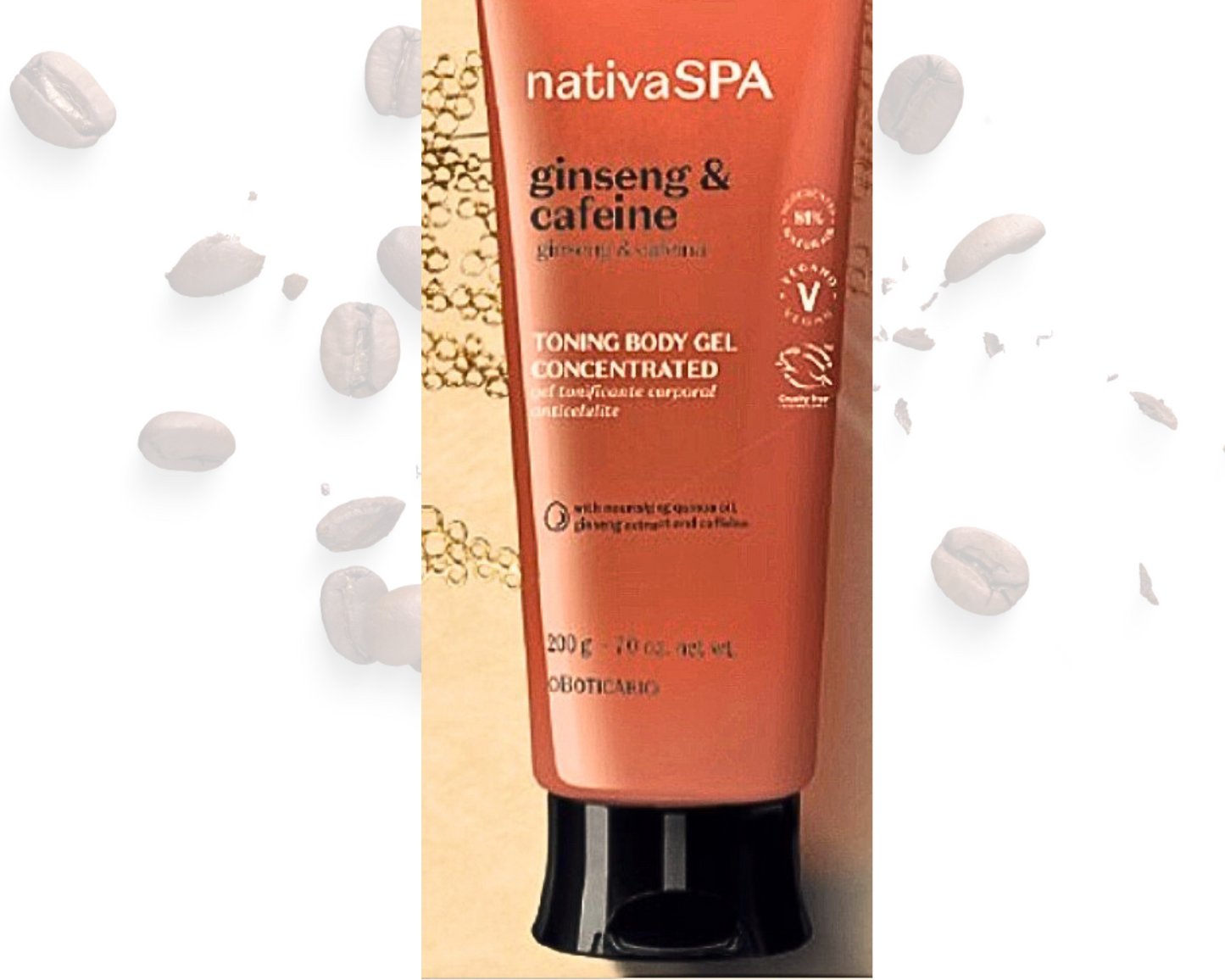 Gel Corporal Tonificante Anticelulite - Ginseng & Cafeína - Nativa Spa
