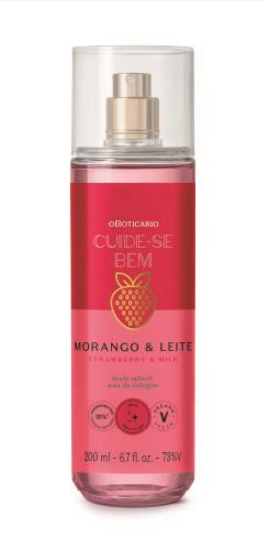 Body Splash Morango e Leite Cuide-se Bem