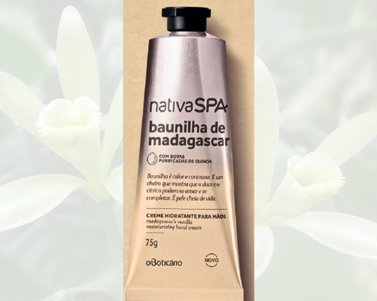 Creme hidratante para as mãos - Nativa Spa - Baunilha de Madagáscar