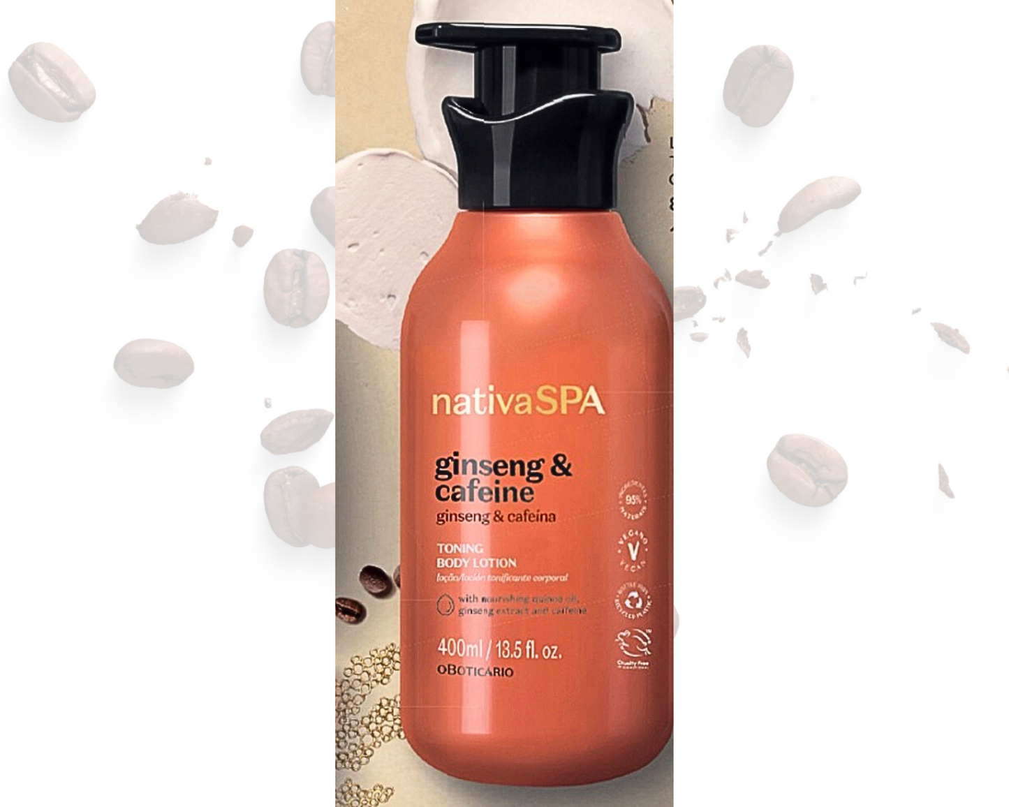 Loção Tonificante Corporal - Ginseng & Cafeína Nativa Spa