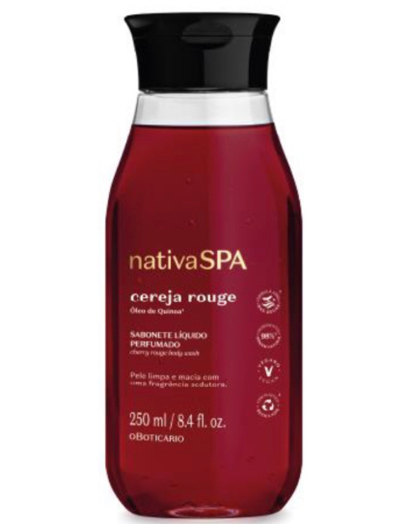 Sabonete liquido Perfumado Nativa Spa Cereja Rouge 250ml